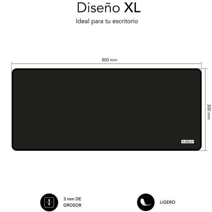 Souris et Tapis de Souris Gaming Subblim Harm XL Noir