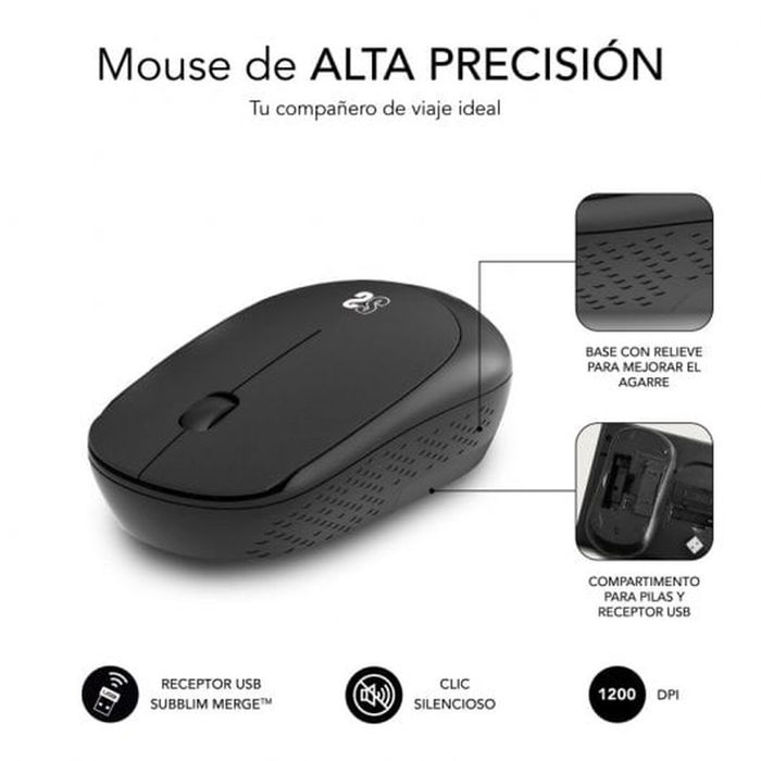 Souris et Tapis de Souris Gaming Subblim Harm XL Noir