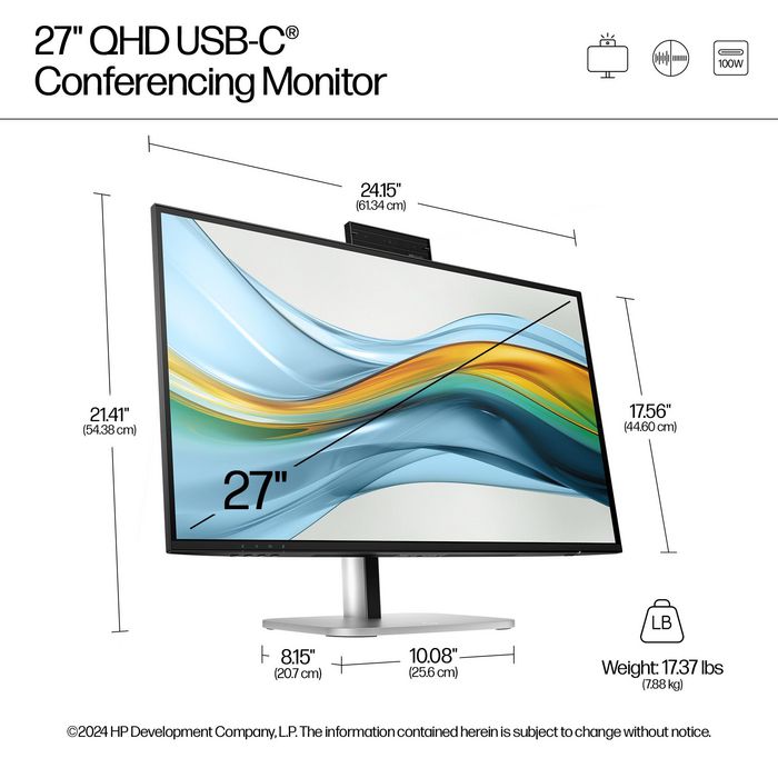 HP Series 5 Pro 527pm 27 pouces QHD Jet Black