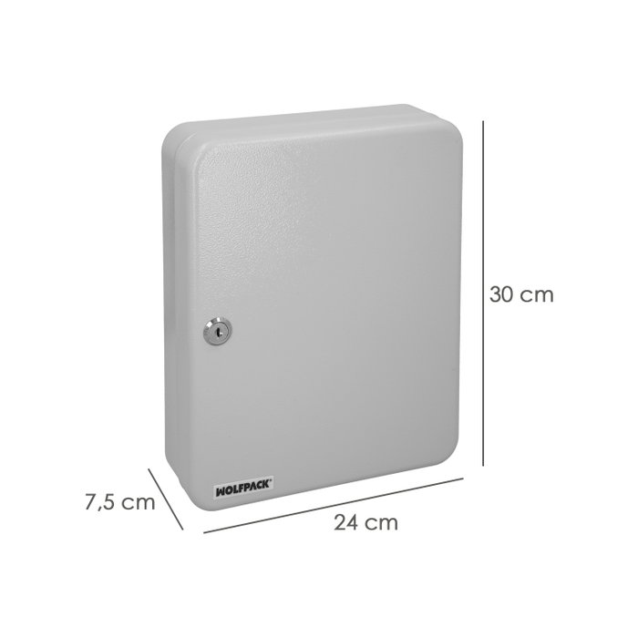 WOLFPACK LINEA PROFESIONAL Boîte d'archivage pour 93 clés, gris