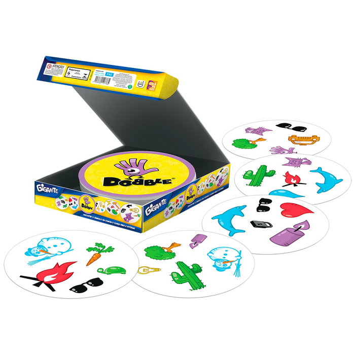 Asmodee Juego Dobble Giant - Version géante du jeu d'observation et de rapidité, 4 variantes de jeu incluses, pour 6 ans et plus - Référence Zygdobgi0101Ml1