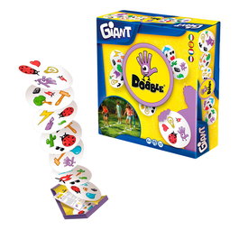 Asmodee Juego Dobble Giant - Version géante du jeu d'observation et de rapidité, 4 variantes de jeu incluses, pour 6 ans et plus - Référence Zygdobgi0101Ml1