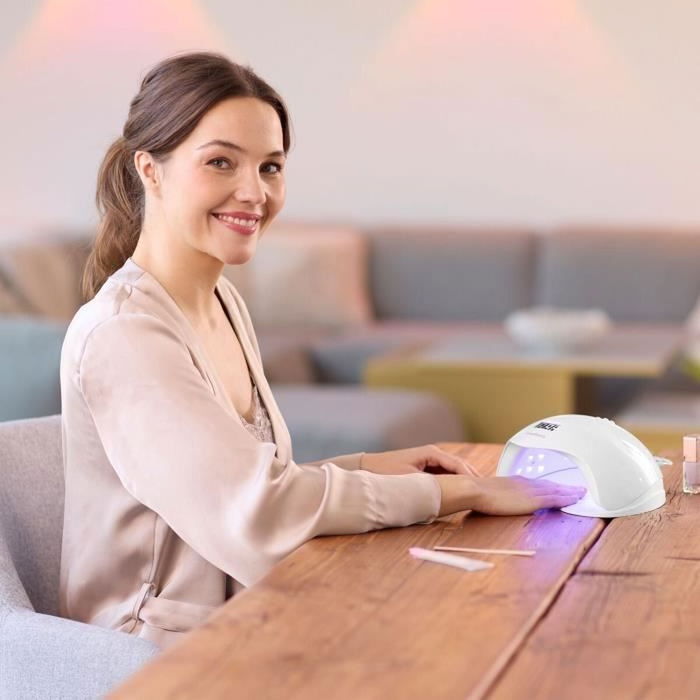Medisana Lampe à Ongles 2-en-1 ND 880 - Séchoir LED et UV avec Écran LCD, Minuterie 4 Temps, Capteur Auto On/Off, Blanc Medisana Lampe à Ongles 2-en-1 ND 880 - Séchoir LED et UV avec Écran LCD, Minuterie 4 Temps, Capteur Auto On/Off, Blanc