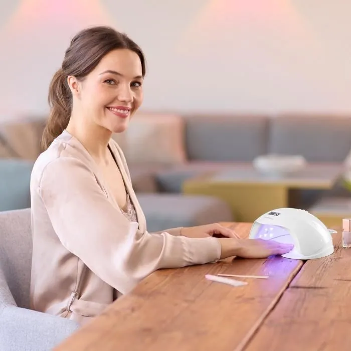 Medisana Lampe à Ongles 2-en-1 ND 880 - Séchoir LED et UV avec Écran LCD, Minuterie 4 Temps, Capteur Auto On/Off, Blanc