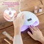Medisana Lampe à Ongles 2-en-1 ND 880 - Séchoir LED et UV avec Écran LCD, Minuterie 4 Temps, Capteur Auto On/Off, Blanc
