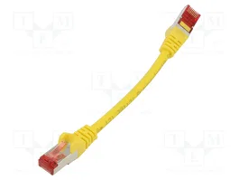 GOOBAY Cordon de raccordement S/FTP Cat 6 RJ45 0,15m jaune