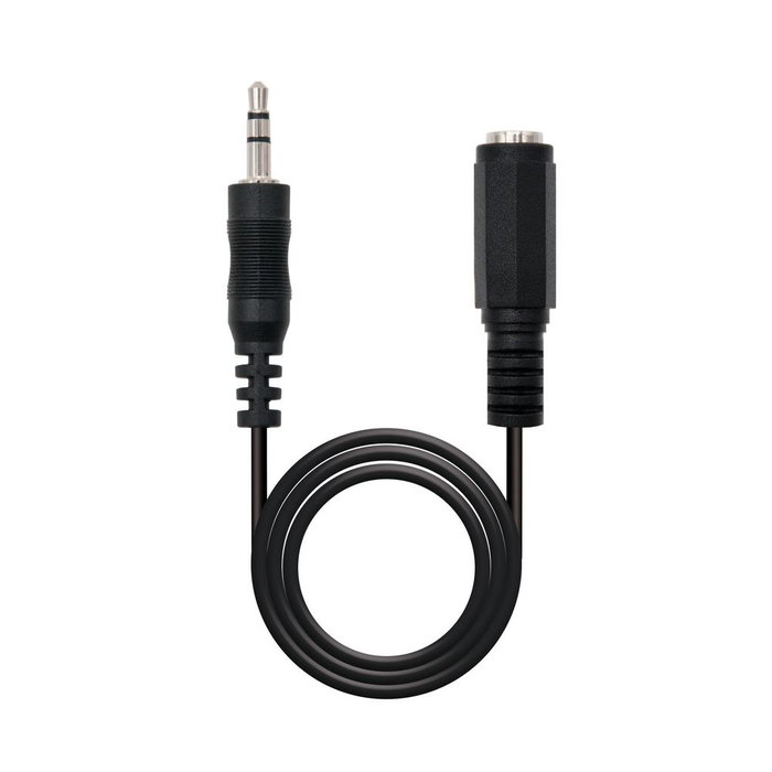 Nanocable Câble audio Jack 3,5 mm mâle vers Jack 3,5 mm femelle, 5 m, Noir Nanocable Câble audio Jack 3,5 mm mâle vers Jack 3,5 mm femelle, 5 m, Noir