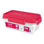 Milan Nata 624 Boîte de conservation hermétique Tritan rectangulaire rose 1,2 L micro-ondable et congélateur