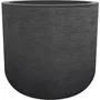 Eda - Bac à fleurs rond Graphit Up Ø 50 cm - 67 L - Gris anthracite (48,5 x 46,2 cm)