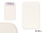 Berilo Tapis de Bain Viscoélastique Blanc 60x40 cm, 1 cm d'épaisseur, Polyester (Set de 12)