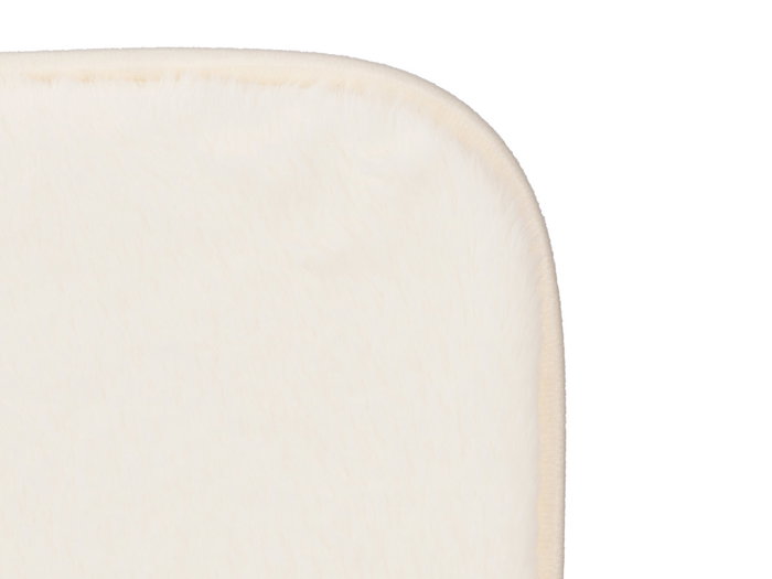 Berilo Tapis de Bain Viscoélastique Blanc 60x40 cm, 1 cm d'épaisseur, Polyester (Set de 12)