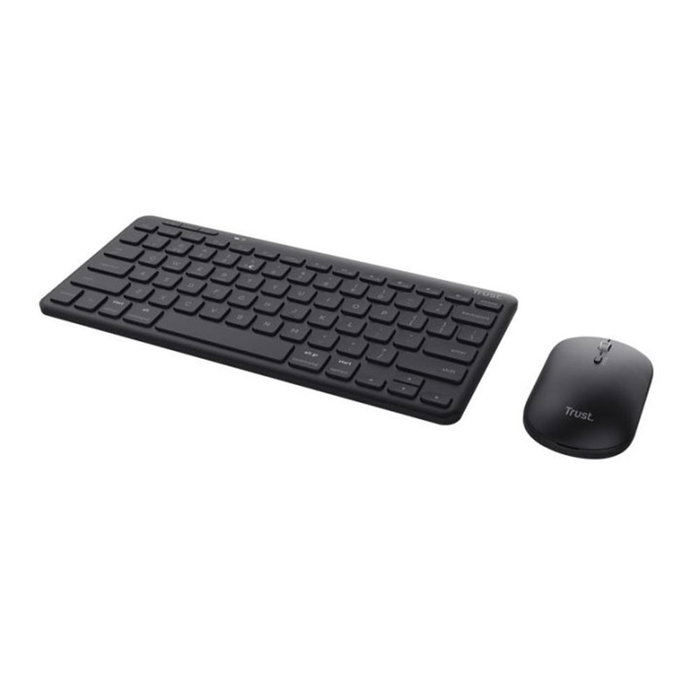 Trust Combo Lyra Clavier + Souris Sans Fil Bluetooth USB Français QWERTY Noir Recyclé