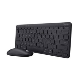 Trust Combo Lyra Clavier + Souris Sans Fil Bluetooth USB Français QWERTY Noir Recyclé