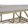 Banquette DKD Home Decor Naturel Beige Marron Coton Bambou (100 x 44 x 55 cm)