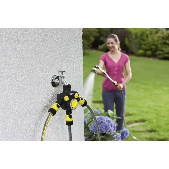 Karcher WT 2 - Minuterie d'arrosage programmable avec 3 sorties d'eau indépendantes et durée réglable jusqu'à 120 min