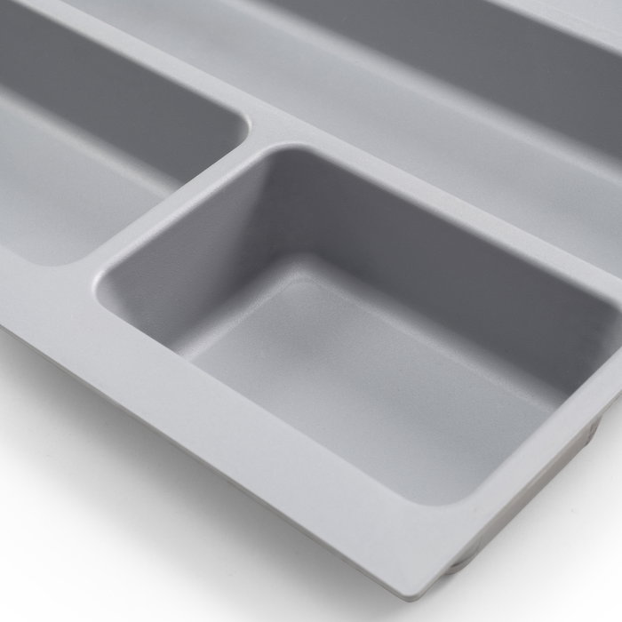 Emuca Range-couverts Optima pour tiroir universel, module 400mm, plastique, gris