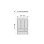 Emuca Range-couverts Optima pour tiroir universel, module 400mm, plastique, gris