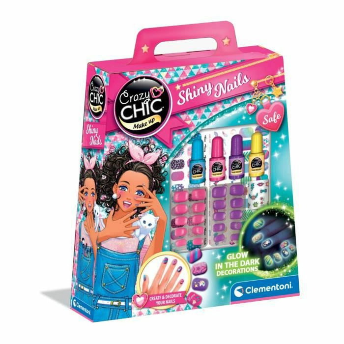 Clementoni Kit Manucure Phosphorescent pour Enfant - 4 Vernis, Faux Ongles, Autocollants Transferts Lumineux - Loisir Créatif dès 7 Ans Clementoni Kit Manucure Phosphorescent pour Enfant - 4 Vernis, Faux Ongles, Autocollants Transferts Lumineux - Loisir Créatif dès 7 Ans