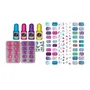 Clementoni Kit Manucure Phosphorescent pour Enfant - 4 Vernis, Faux Ongles, Autocollants Transferts Lumineux - Loisir Créatif dès 7 Ans