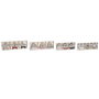 Décoration Suspendue DKD Home Decor Rouge Rose Bois 23 x 1,5 x 9 cm (6 Pièces) (4 Unités)