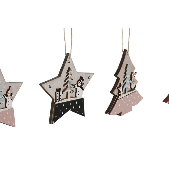 Décoration Suspendue DKD Home Decor Rouge Rose Bois 23 x 1,5 x 9 cm (6 Pièces) (4 Unités) Décoration Suspendue DKD Home Decor Rouge Rose Bois 23 x 1,5 x 9 cm (6 Pièces) (4 Unités)