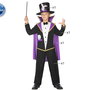 Costume Enfant Mago Ilusionista pour Garçon 10-12 Ans - Costume de Magicien 4 Pièces (Pantalon, Veste, Cape, Chapeau) Multicolore en Polyester