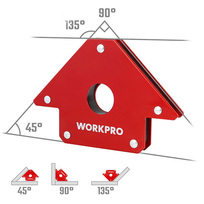 Équerre magnétique de soudage Workpro 4" 10 cm