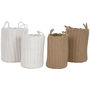 Set de basket Home ESPRIT Blanc Beige Corde 30 x 30 x 43 cm 2 Pièces (2 Unités)