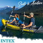 Intex Kayak Explorer K2 pour 2 personnes, gonflable avec pagaies en aluminium et pompe, dimensions 312 x 91 x 51 cm