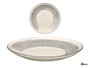 Vessia Assiette Plate Patinée Gris 26 cm - Porcelaine (Set de 24)