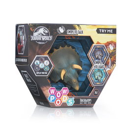 Wow stuff Figurine Wow! Pod Jurassic World Triceratops avec éclairage à détecteur de mouvement
