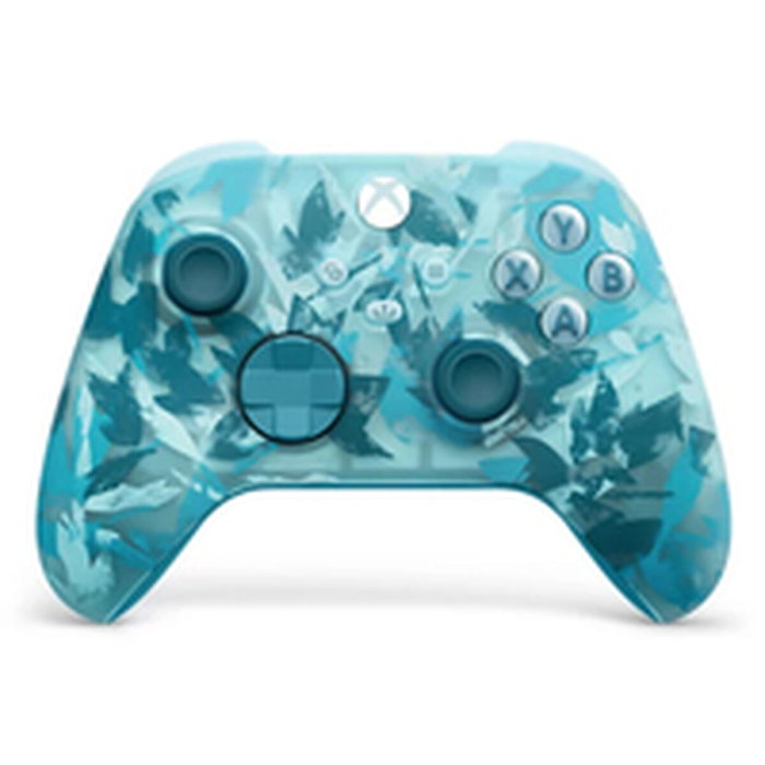 Microsoft Gaming - Manette sans fil Xbox - Édition spéciale Ice Breaker Bleu - Rétroéclairage bleu glacé - Croix directionnelle hybride - Bluetooth - Personnalisation des boutons