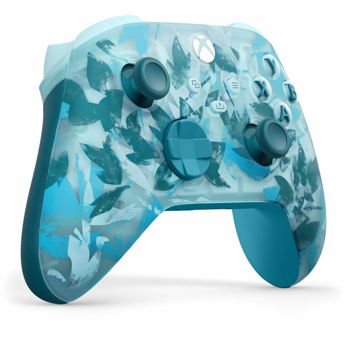 Microsoft Gaming - Manette sans fil Xbox - Édition spéciale Ice Breaker Bleu - Rétroéclairage bleu glacé - Croix directionnelle hybride - Bluetooth - Personnalisation des boutons