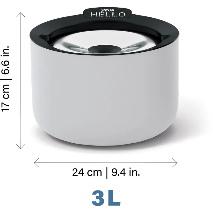 Zeus Oasis Plus Fontaine à eau connectée 3L avec purification UVC et Wi-Fi