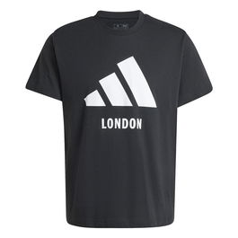 T-shirt à manches courtes homme Adidas London Noir 9-10 Ans