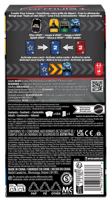Mattel UNO Elite Formule 1 Starter-Set