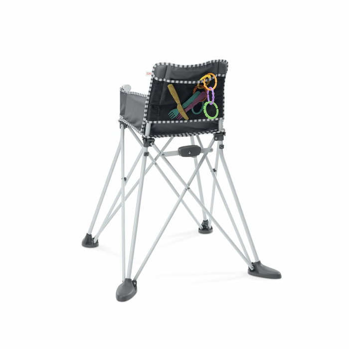 Bright Starts Pop N Dine Chaise haute de voyage, Gris Bright Starts Pop N Dine Chaise haute de voyage, Gris