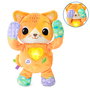 VTech Peluche Musicale Chat Jouet Interactif Cucu-Trâs avec 3 Boutons (Lumières, Musique, Sons Nature) 80-567422 - Pour Enfants +12 Mois
