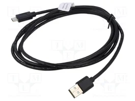 DIGITUS Câble USB 2.0 USB A vers USB C, 1,8m, noir