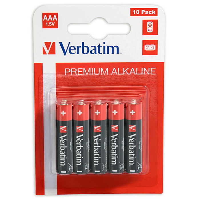 Verbatim Piles alcalines AAA, 1,5V, 10 Pcs Verbatim Piles alcalines AAA, 1,5V, 10 Pcs
