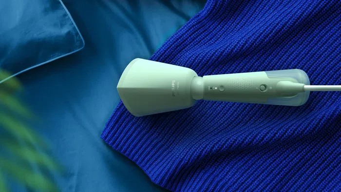 Philips STH5010/70 Défroisseur à main - Steamer Série 5000 - 1300W - Vapeur continue 24g/min - Prêt en 35s - Tête inclinable - Vert eau