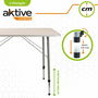 Table Aktive 80 x 60 cm Blanc Pliable De Camping