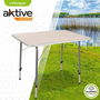 Table Aktive 80 x 60 cm Blanc Pliable De Camping