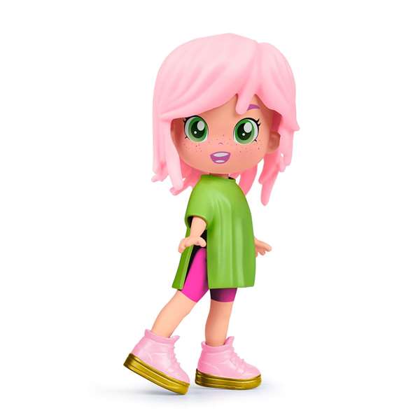 Famosa Figura Pinypon Top Girls - Poupee a Double Visage avec Tatouages 11 cm - Assortiment