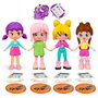 Famosa Figura Pinypon Top Girls - Poupee a Double Visage avec Tatouages 11 cm - Assortiment