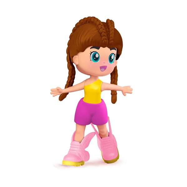 Famosa Figura Pinypon Top Girls - Poupee a Double Visage avec Tatouages 11 cm - Assortiment