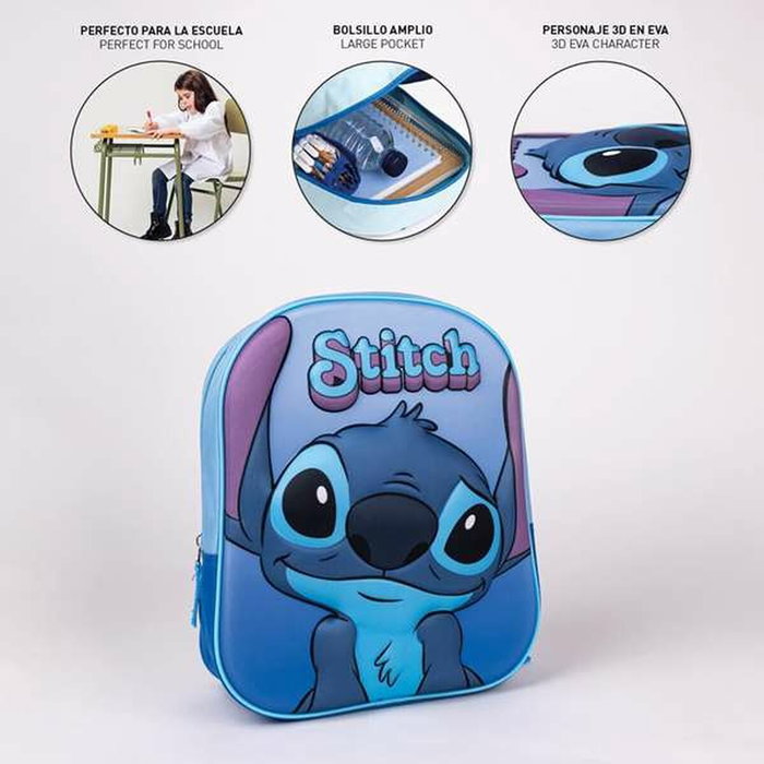 Cerdá Cartable 3D Stitch Scrabble Junior Bleu