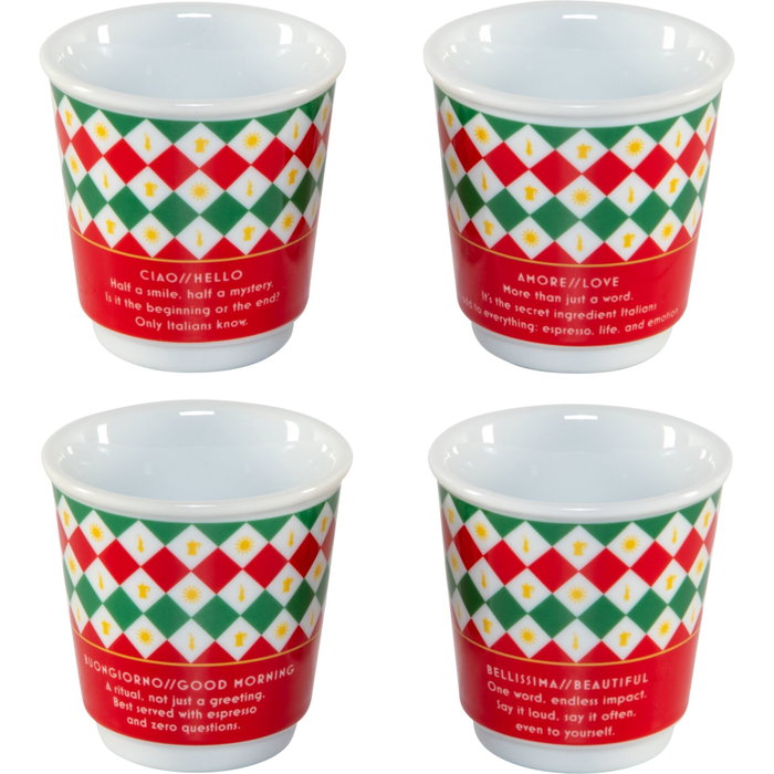Bialetti Set 4 Biccherini Tricolore Bialetti Set 4 Biccherini Tricolore