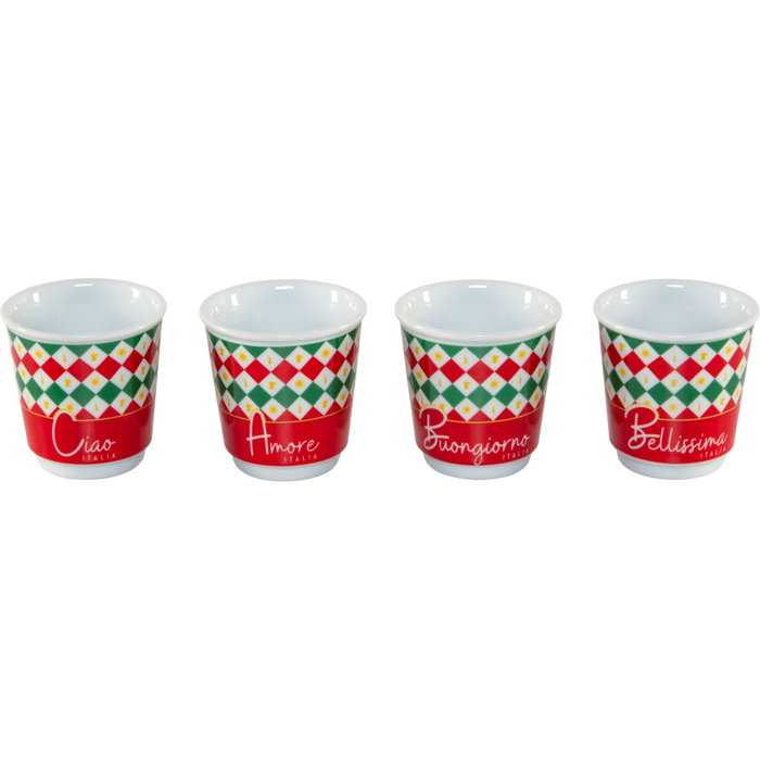 Bialetti Set 4 Biccherini Tricolore Bialetti Set 4 Biccherini Tricolore