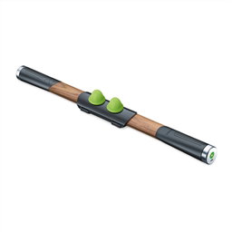Beurer MG-850 Massage de Fascia Intense - Masseur en Bois de Noyer - 3 Accessoires - 2 Niveaux d'Intensité